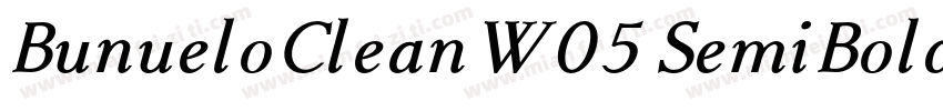 BunueloCleanW05 SemiBold Regular字体转换